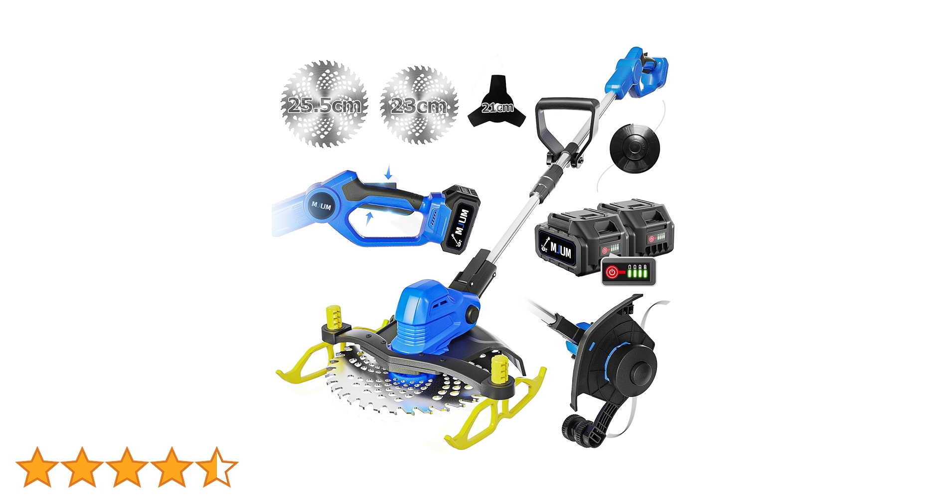 充電式草刈り機 2025年新登場 刈刃径255mm 高さ5段調節 コードレス Amazon.co.jp: 充電式草刈り機【2025年新登場・刈刃径255mm・高